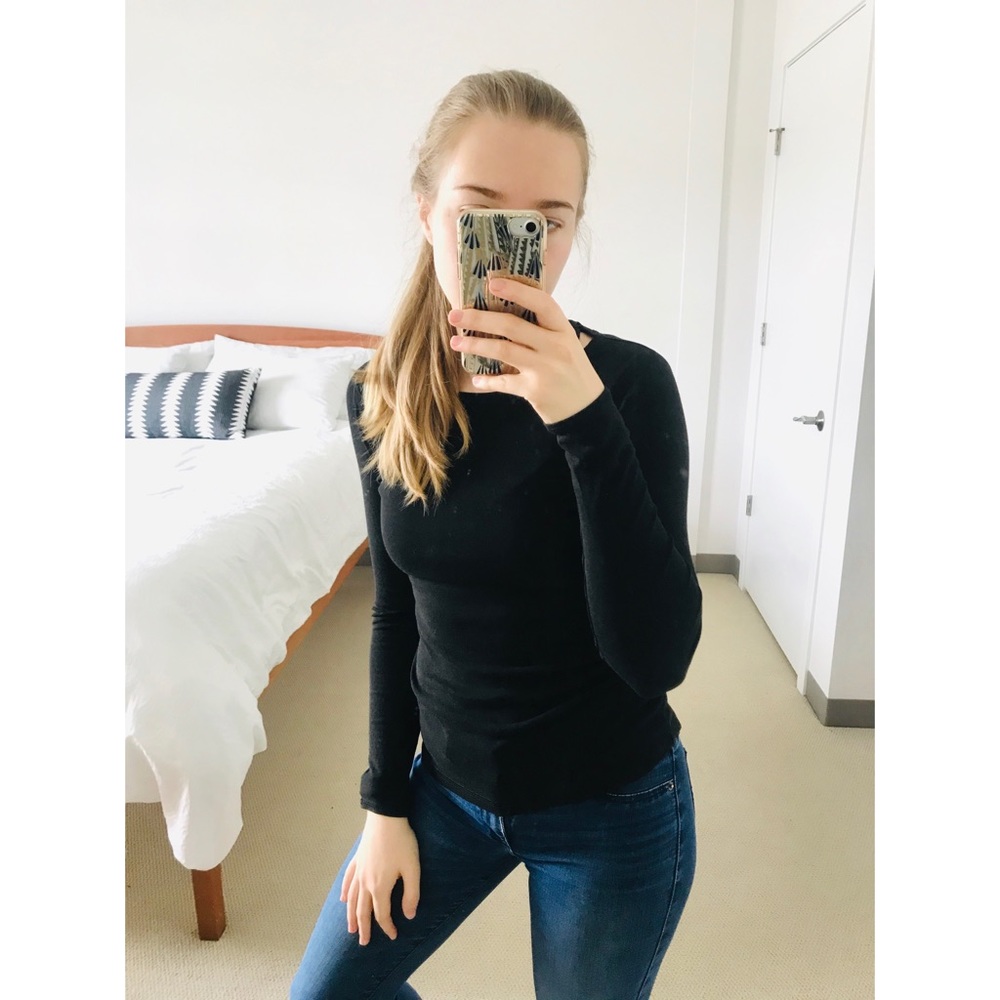 Cynthia Rowley black long sleeve